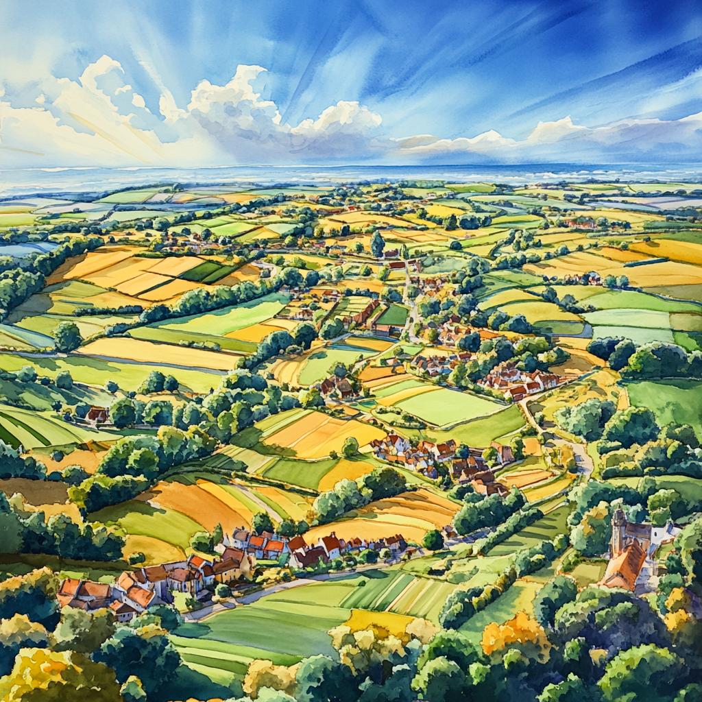 A rolling landscape in the United Kingdom